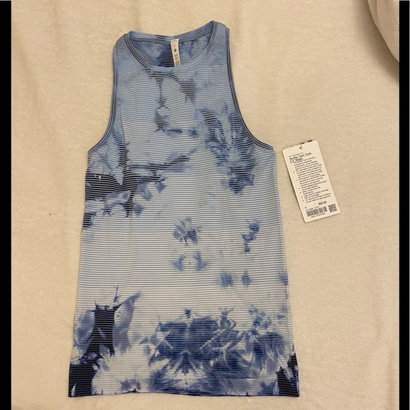 NWT Lululemon Swiftly Tech High Neck Racerback Tank 2.0
Shibori Stripe True Navy - Picture 9 of 9